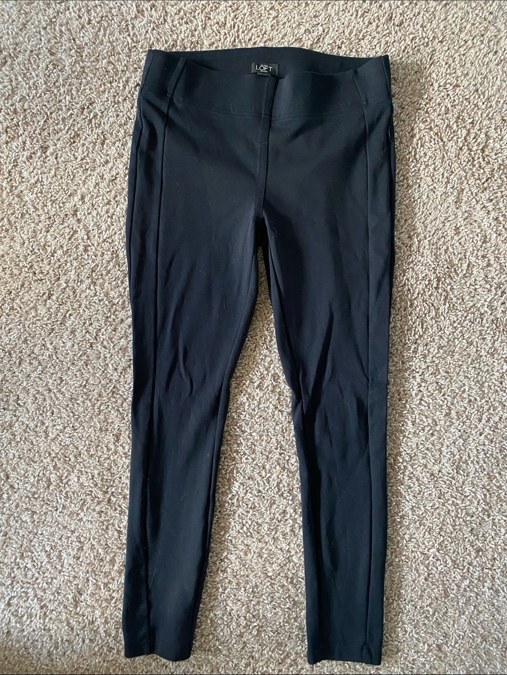 LOFT Black Slim Ponte Ankle Pants